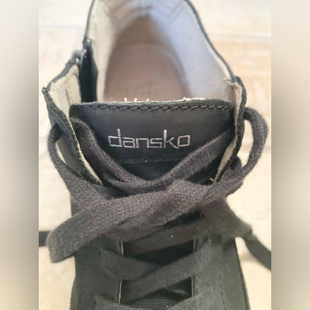 DANSKO black onyx milled Nubuck suede ankle boots sneakers womens size 40 9.5 9 - Picture 7 of 16